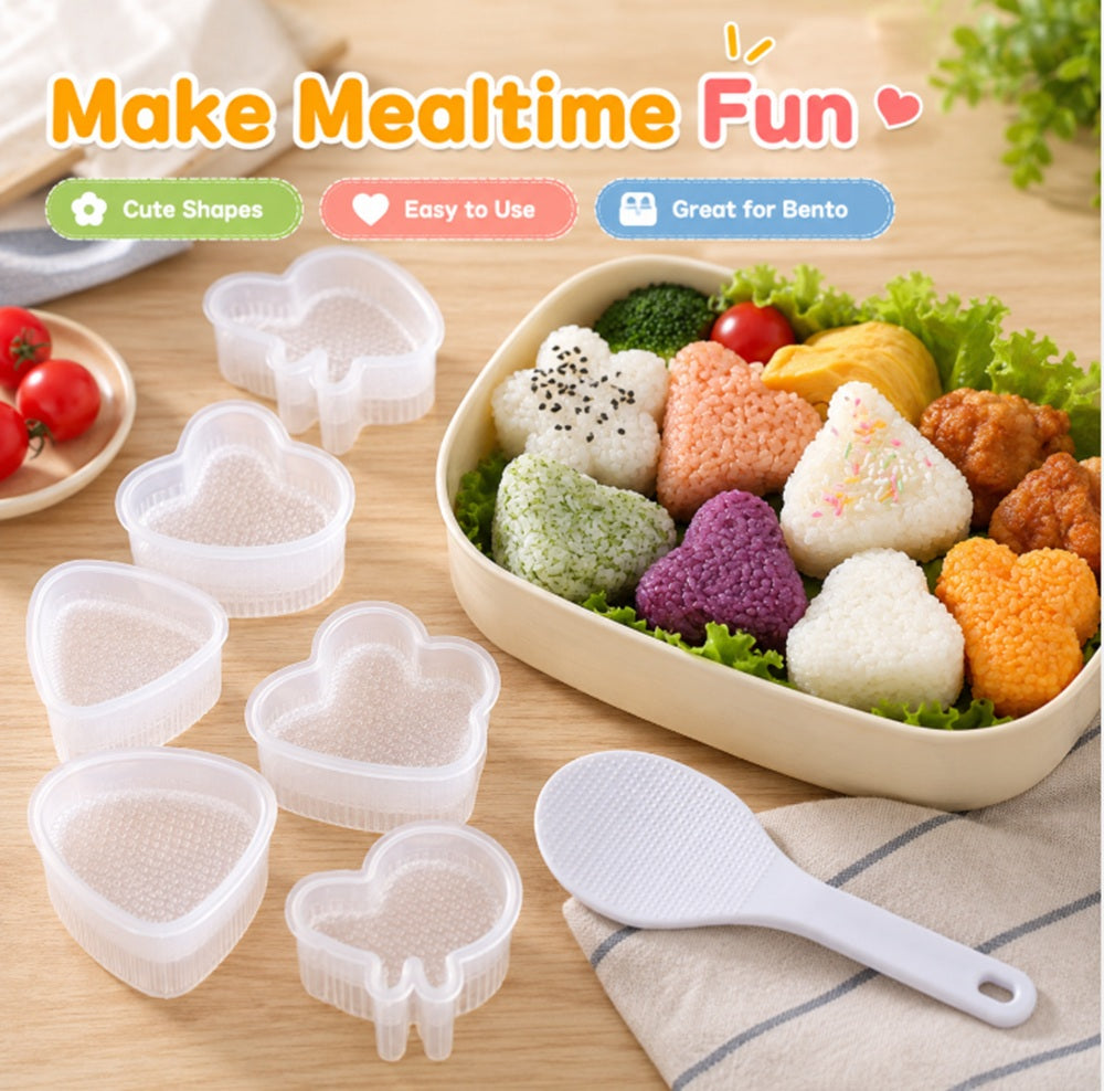 8-Piece Sushi & Onigiri Rice Ball Mold Set | TIKA