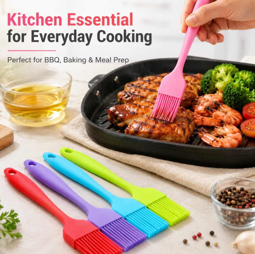 5-Piece Silicone Basting Brush Set for BBQ & Baking | TIKA