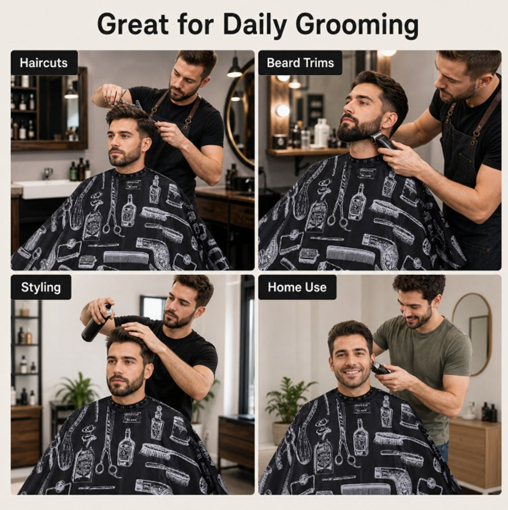 Waterproof Barber Cape with Adjustable Snap Closure | TIKA