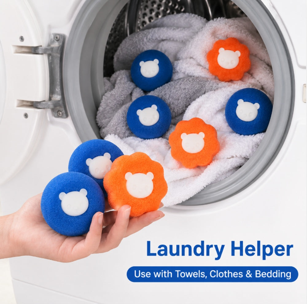 8-Pack Reusable Laundry Pet Hair Remover Balls | TIKA