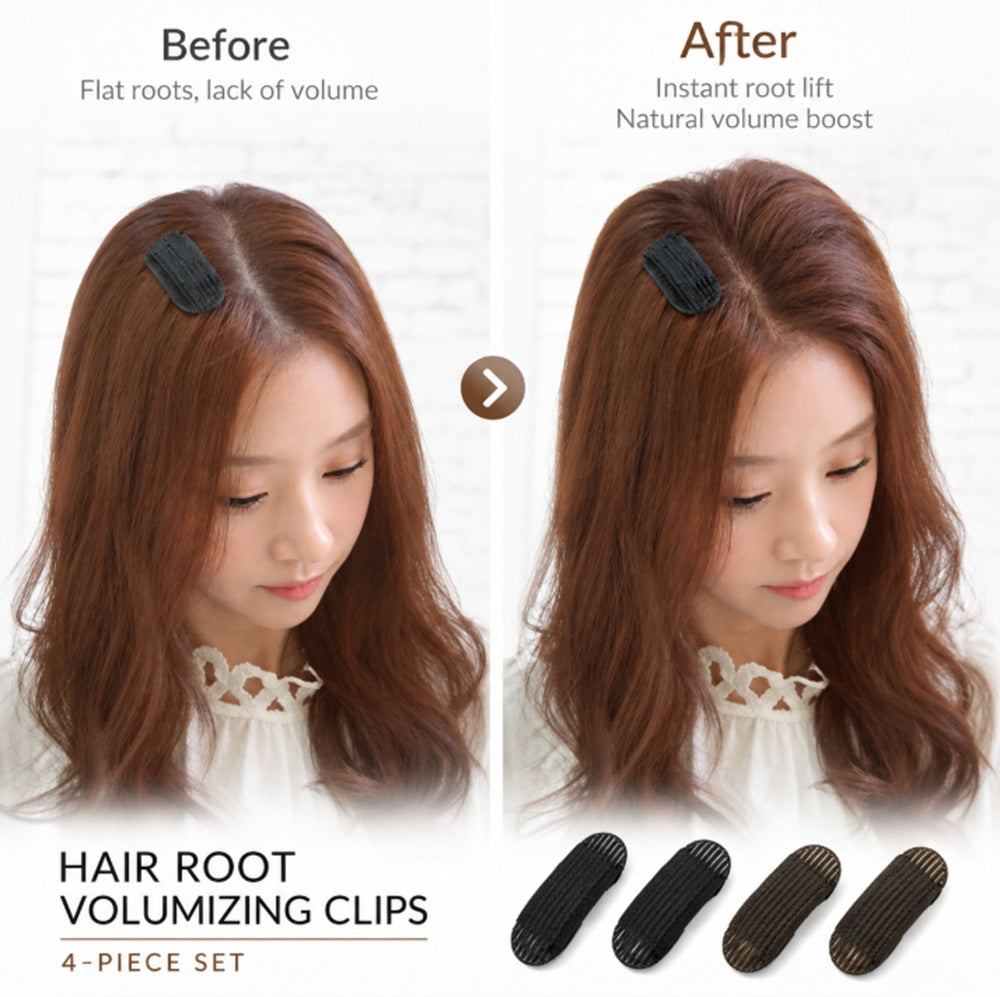 4-Pack Sponge Hair Volume Inserts with Clips | TIKA