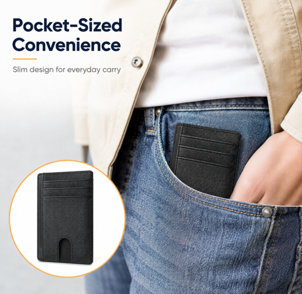 Slim RFID Blocking Leather Card Wallet | TIKA