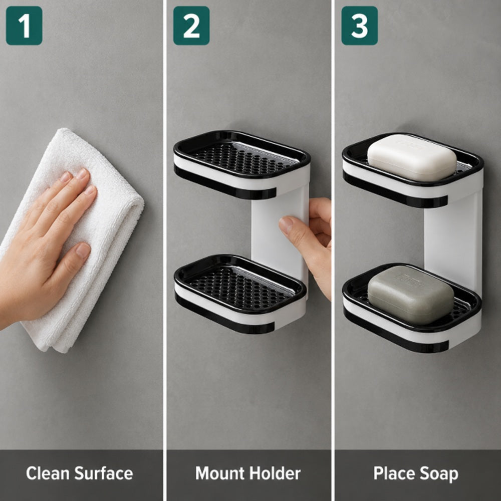 Wall-Mounted Double-Layer Soap Dish | TIKA
