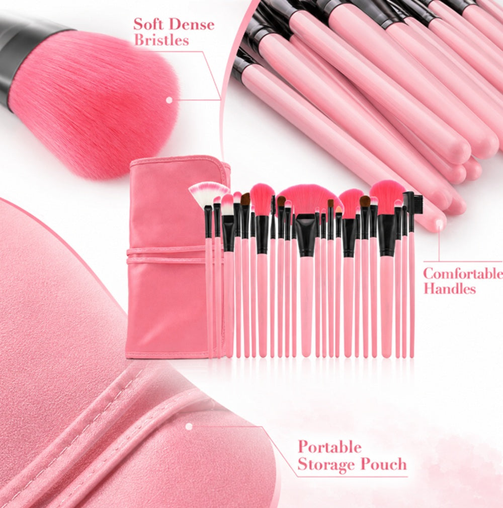 24-Piece Makeup Brush Set with Case | TIKA