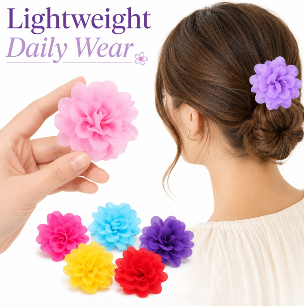 20-Pack Chiffon Flower Hair Clips for Baby Girls | TIKA