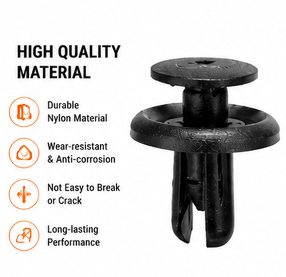 100-Pack Plastic Screw Rivet Auto Trim Clips | TIKA
