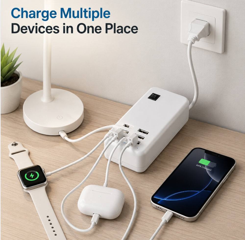 6-Port USB Desktop Charging Station | TIKA