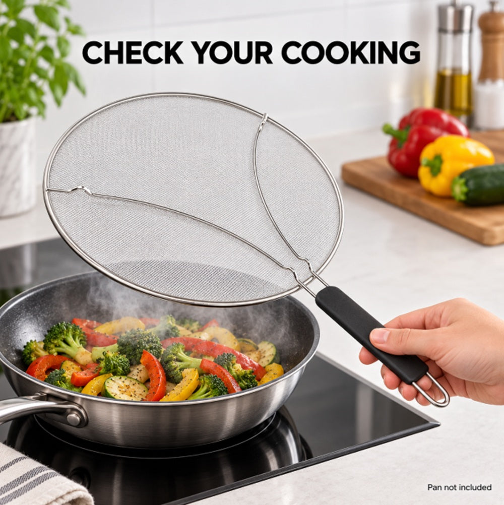 13-Inch Stainless Steel Fine Mesh Splatter Screen | TIKA