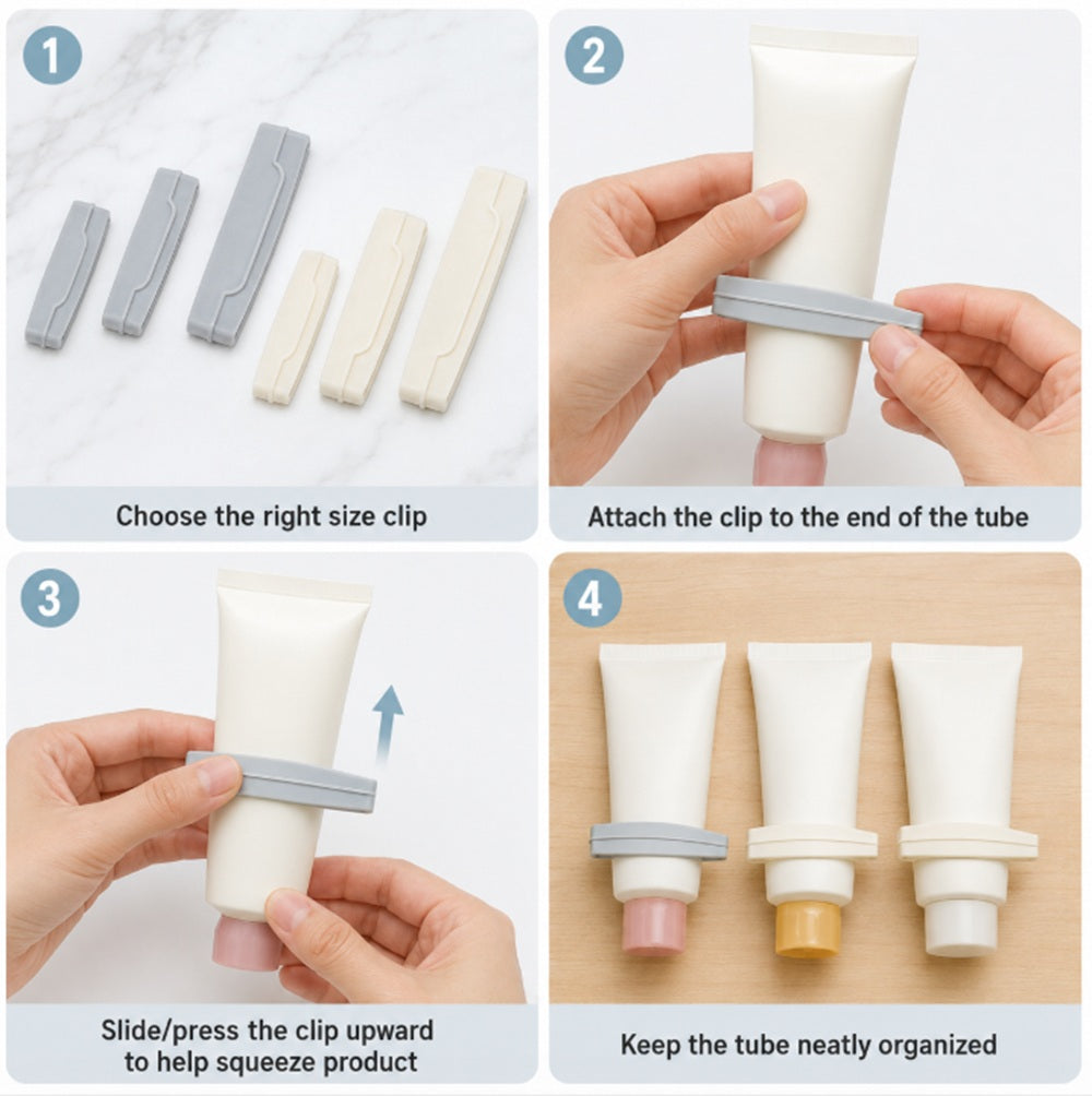 6-Pack Plastic Toothpaste Tube Squeezers | TIKA