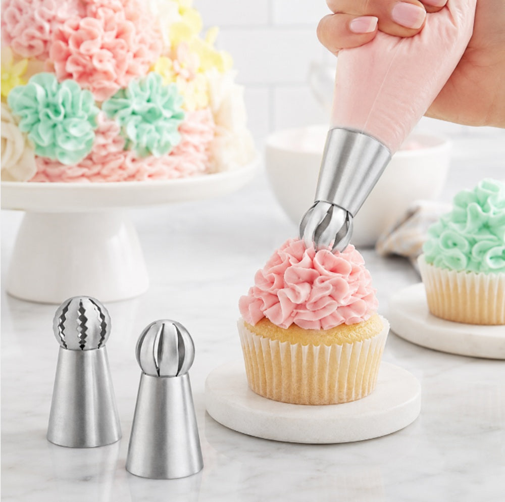 3-Piece Stainless Steel Russian Ball Piping Tips | TIKA