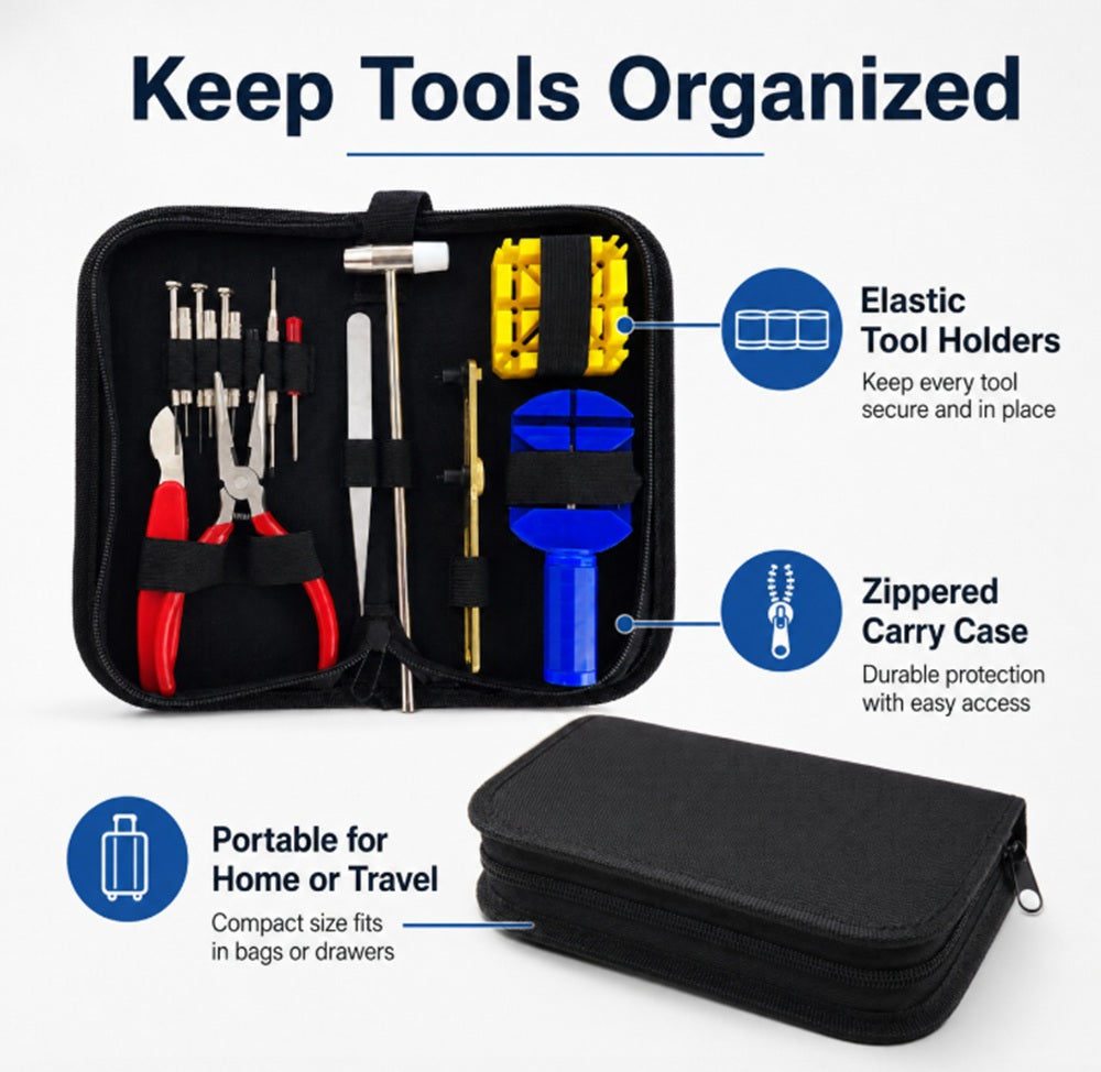 16-Piece Watch Repair Tool Kit | TIKA