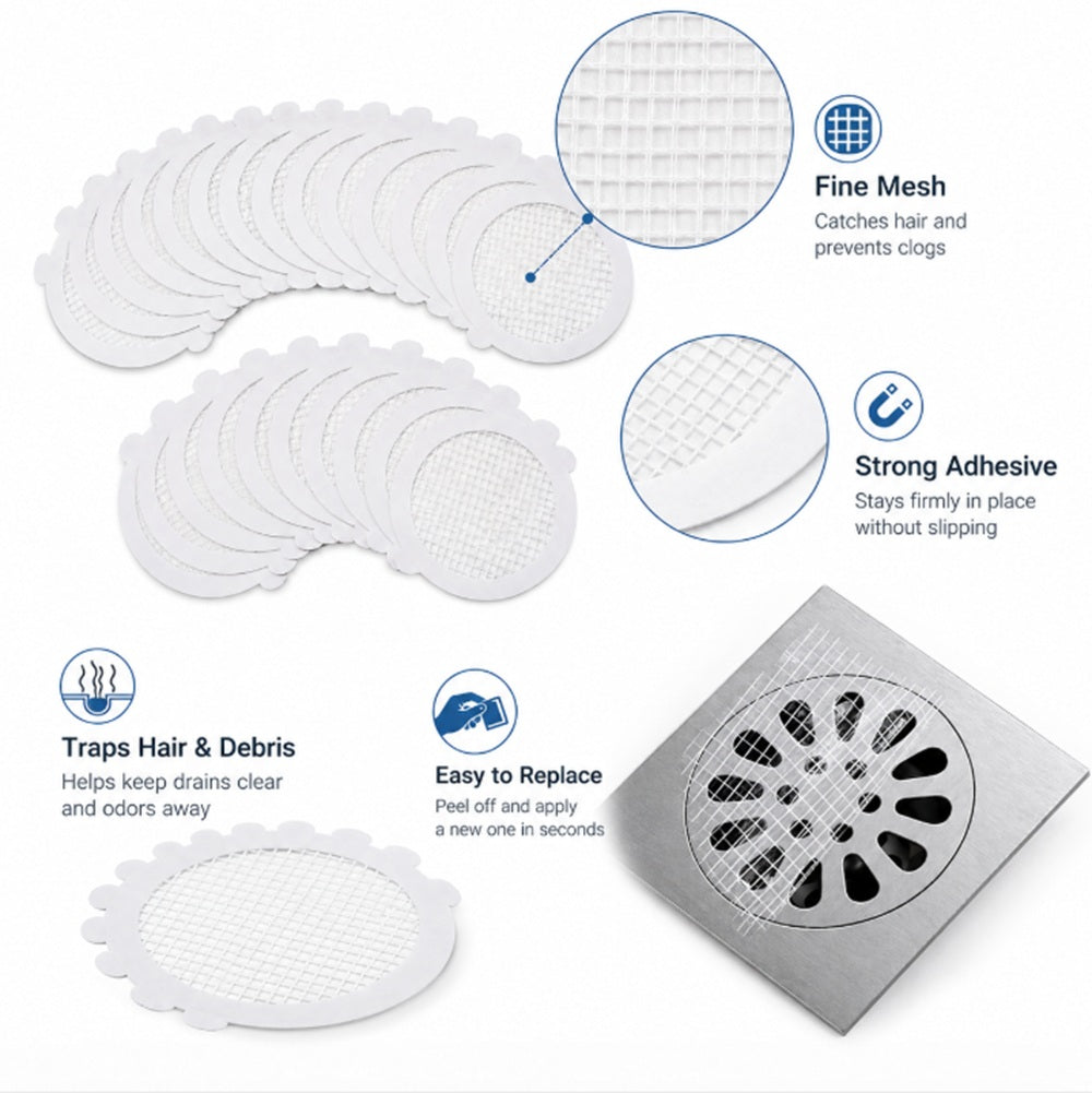 25-Piece Disposable Drain Hair Catcher Covers | TIKA