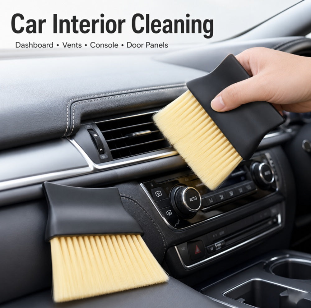2-Pack Soft-Bristle Car Interior Dust Brushes | TIKA