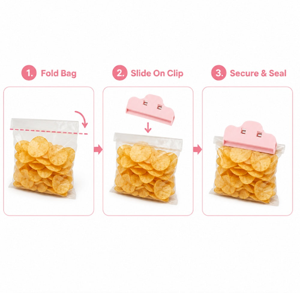 6-Pack Food Storage Sealing Clips for Snack Bags | TIKA