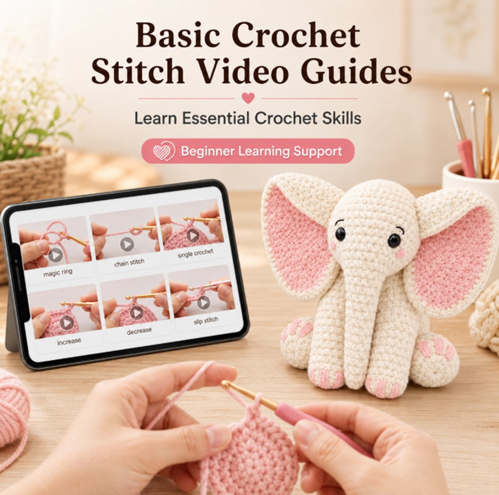 13-Inch Elephant Crochet Kit for Beginners | TIKA