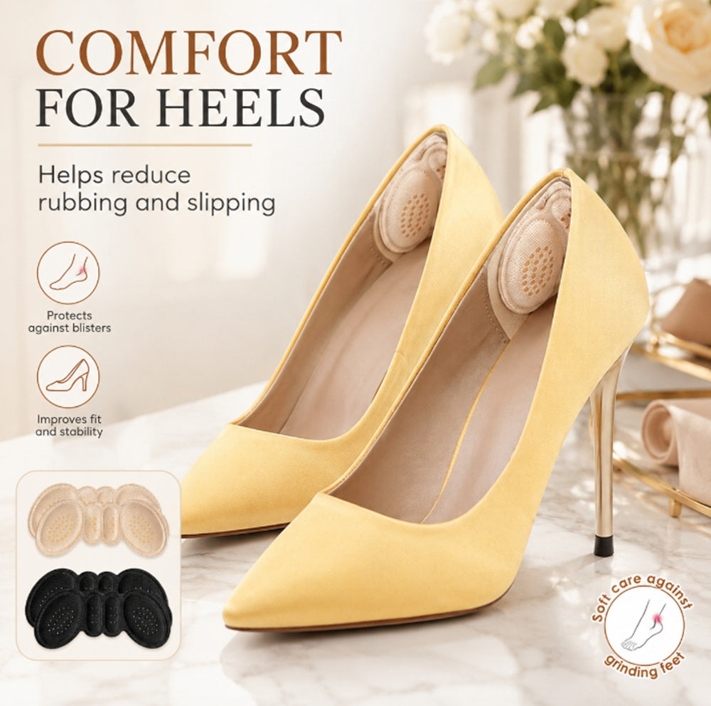 4-Pair Self-Adhesive Heel Grips & Shoe Cushion Pads | TIKA