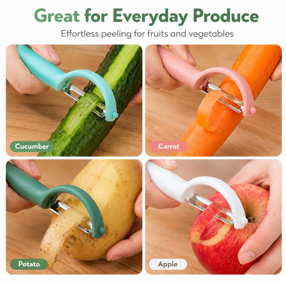 Stainless Steel P-Type Fruit & Vegetable Peelers, 4 Pack – TIKA