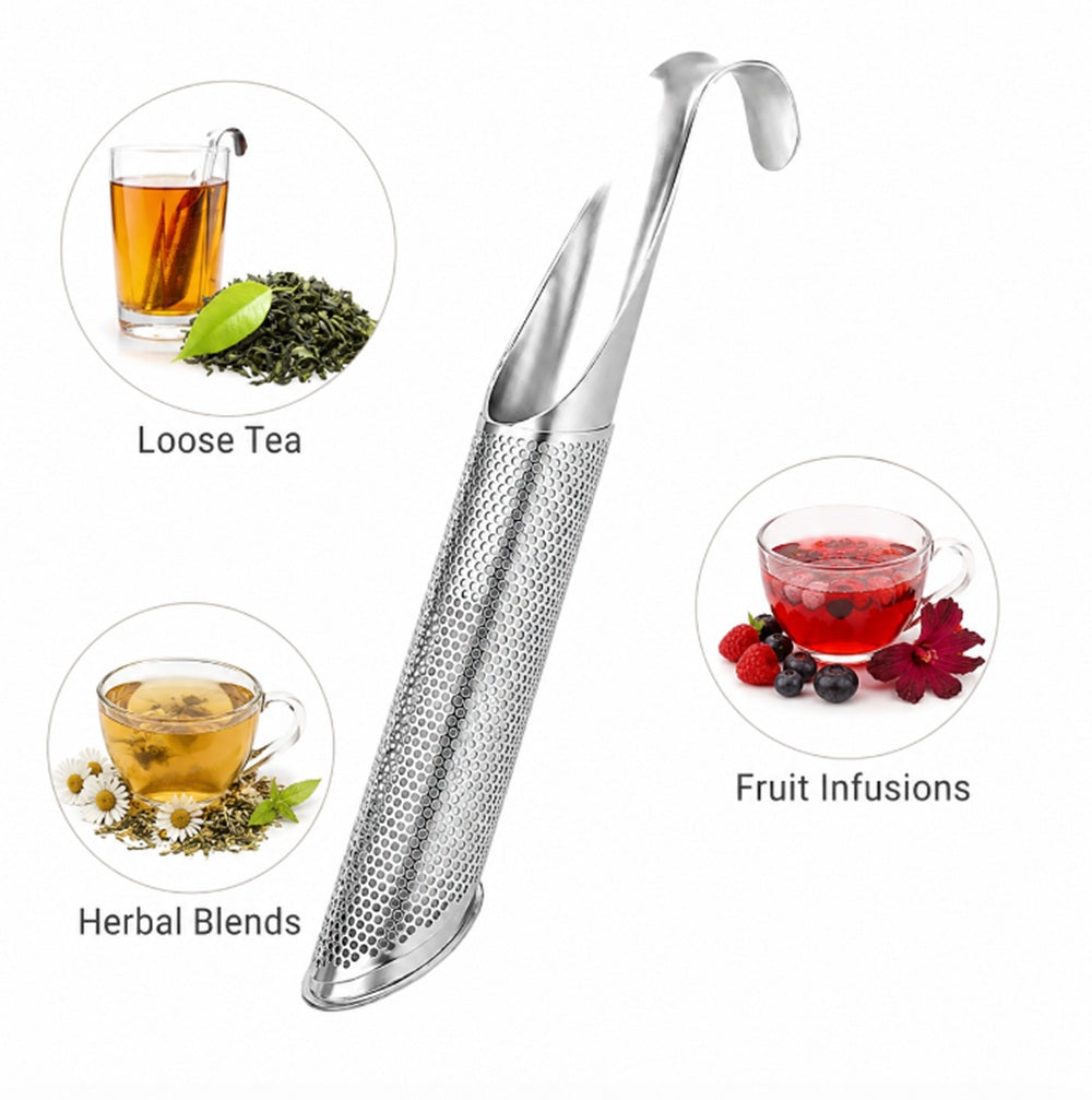 Stainless Steel Stick Tea Infuser with Hook Handle for Loose-Leaf Tea | TIKA