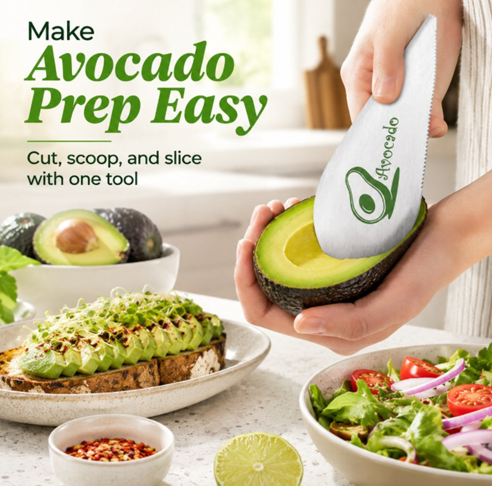 Stainless Steel Avocado Slicer, Pit Remover & Peeler – TIKA