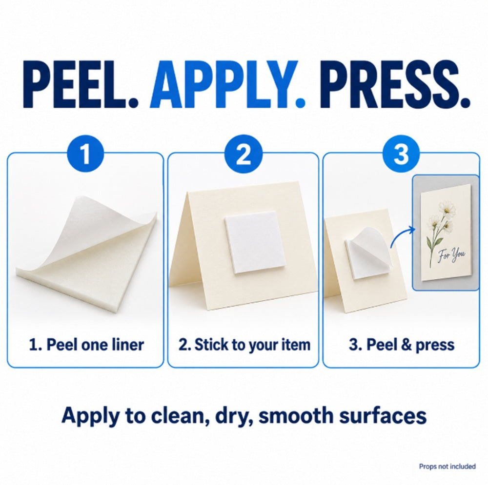 50-Pack White Double-Sided Foam Mounting Pads | TIKA