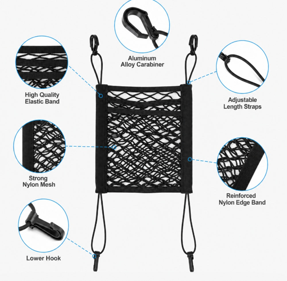 Elastic Mesh Car Seat Storage Pocket | TIKA