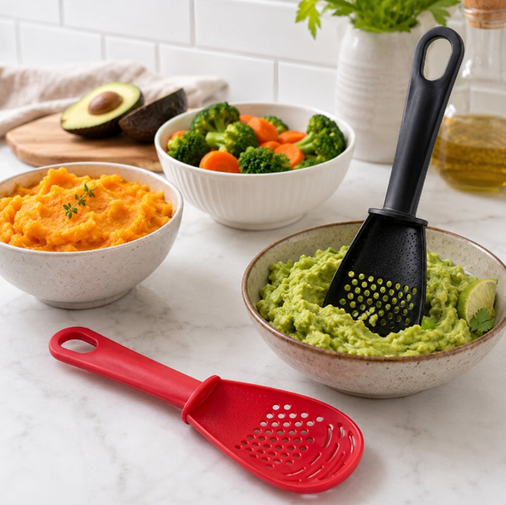 2-Piece Heat-Resistant Cooking Skimmer & Scoop Strainer Set | TIKA