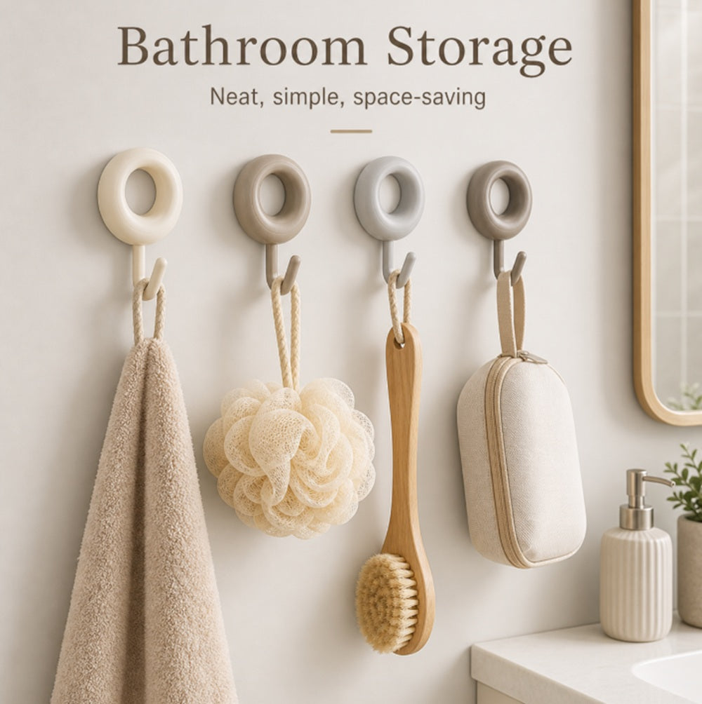 4-Pack Heavy-Duty Self-Adhesive Wall Hooks | TIKA