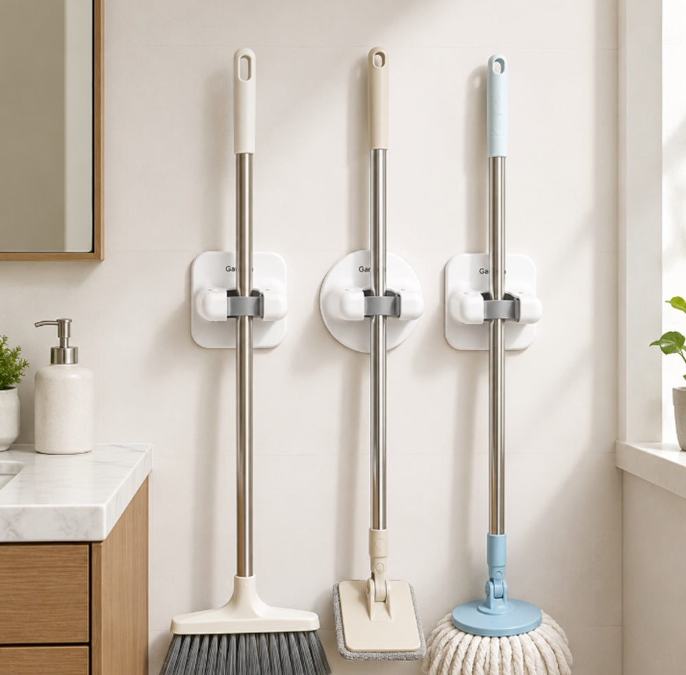 3-Pack Self-Adhesive Broom and Mop Holders | TIKA