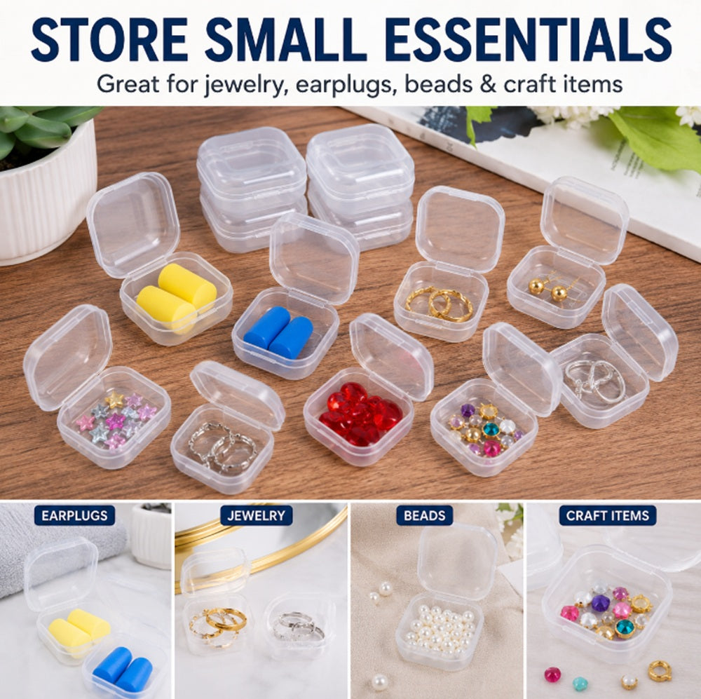 40-Pack Mini Plastic Storage Boxes | TIKA