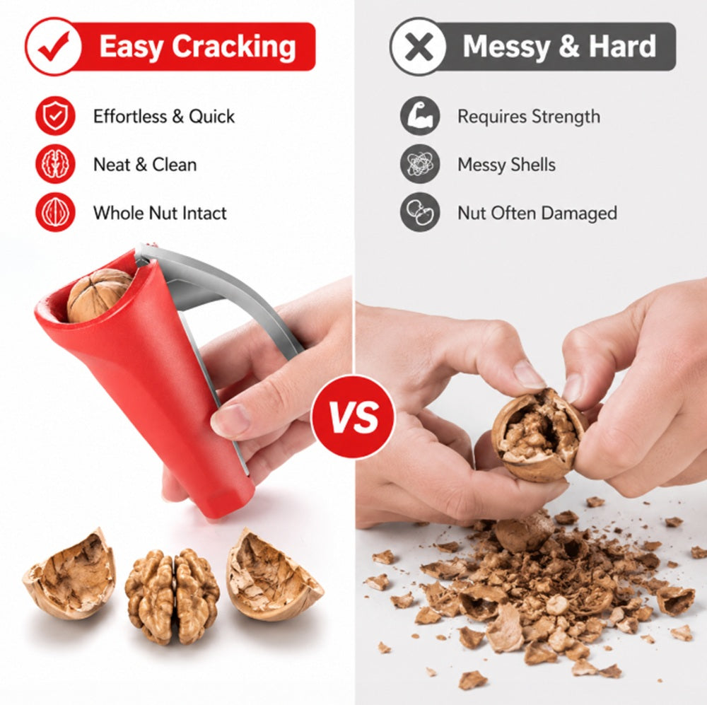 Ergonomic Bottle-Style Nut Cracker for Walnuts & Pecans | TIKA