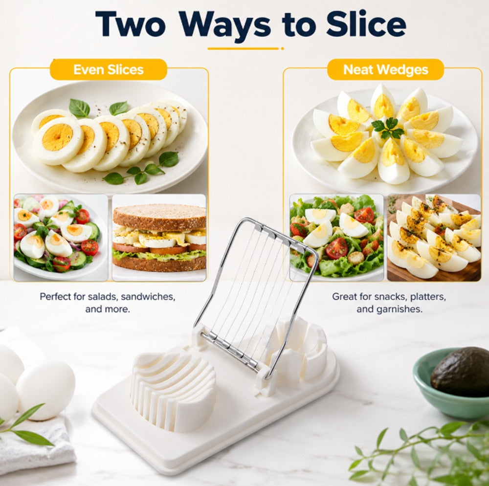 2-in-1 Stainless Steel Egg and Vegetable Slicer | TIKA