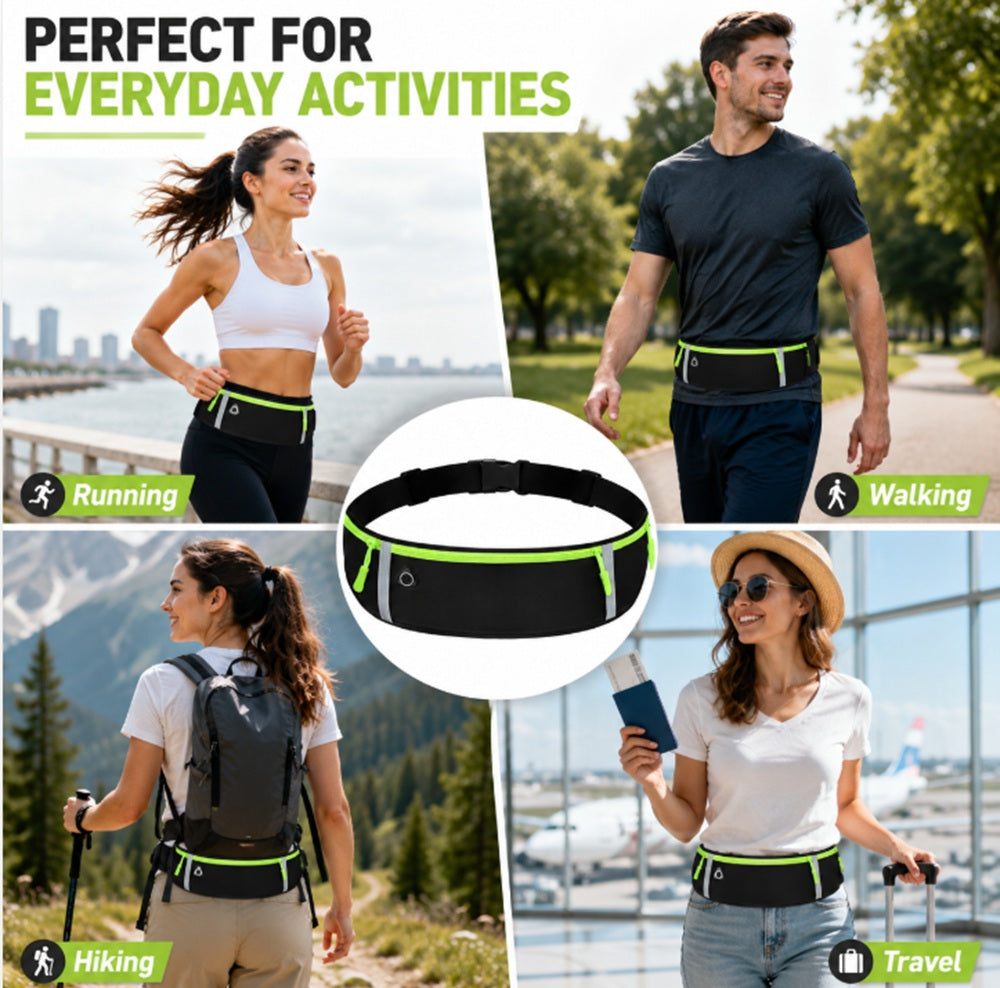 Adjustable Water-Resistant Running Belt Phone Pouch | TIKA