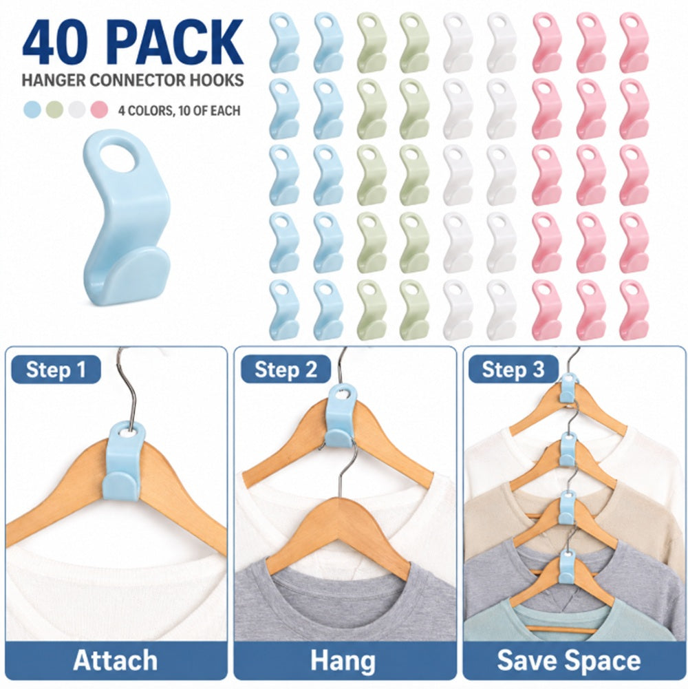 40-Pack Cascading Hanger Connector Hooks | TIKA