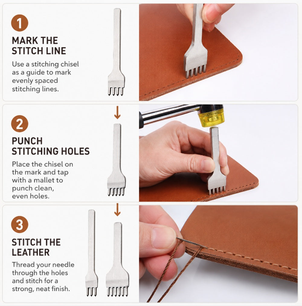 4-Piece Leather Craft Tool Kit | TIKA