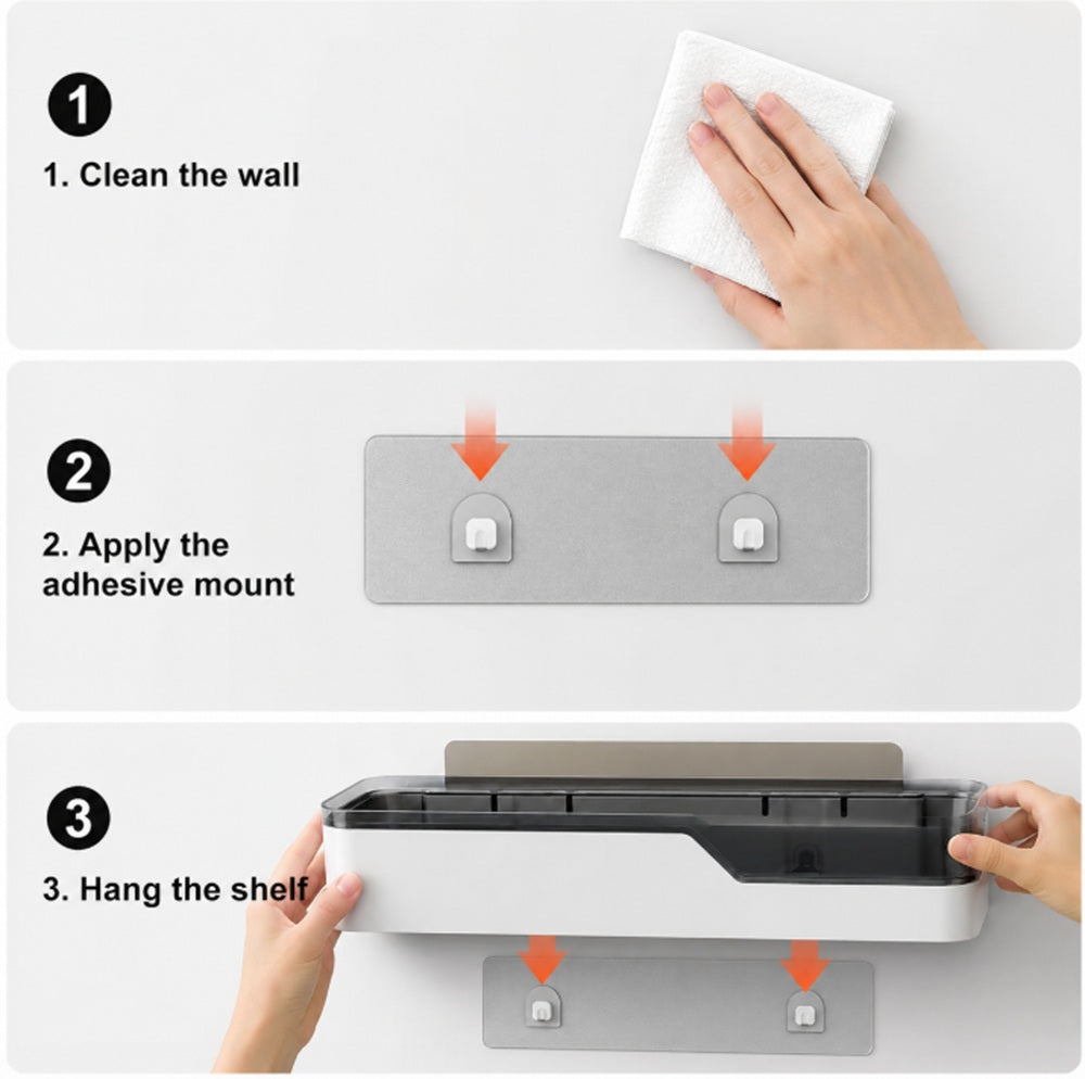 Wall-Mounted Shower Caddy & Bathroom Shelf | TIKA