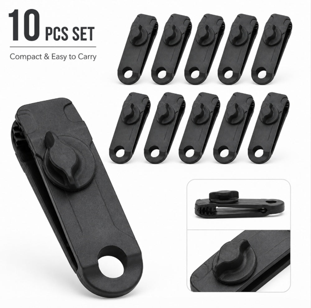 10-Pack Reusable Heavy-Duty Tarp Clips | TIKA