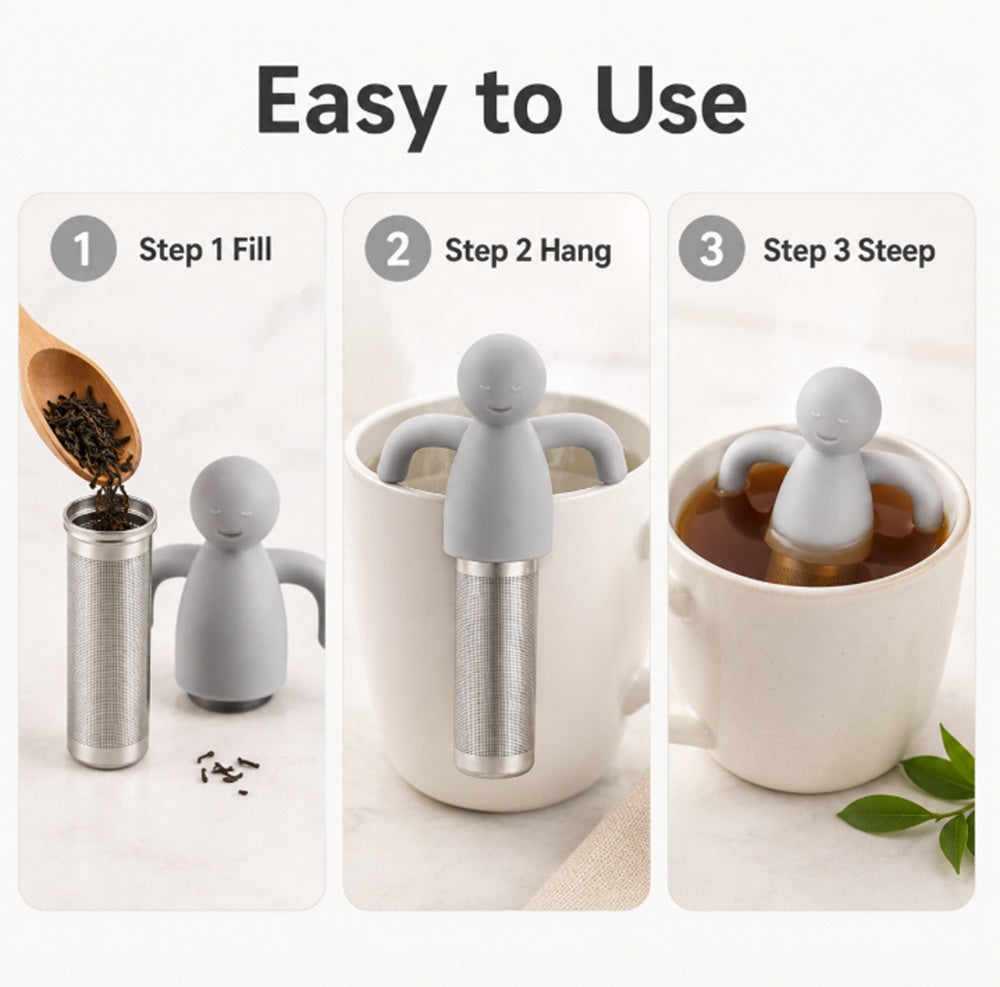 2-Pack Stainless Steel Mesh Tea Infusers with Silicone Handles | TIKA