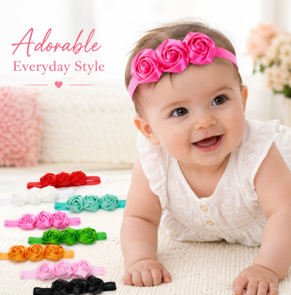 8-Piece Baby Girl Bow Headband Set | TIKA