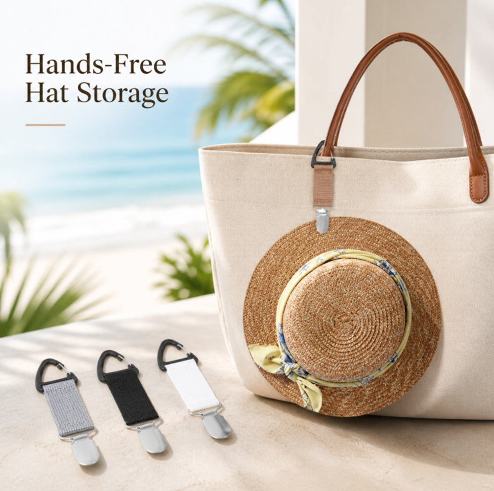4-Pack Elastic Travel Hat Clips | TIKA