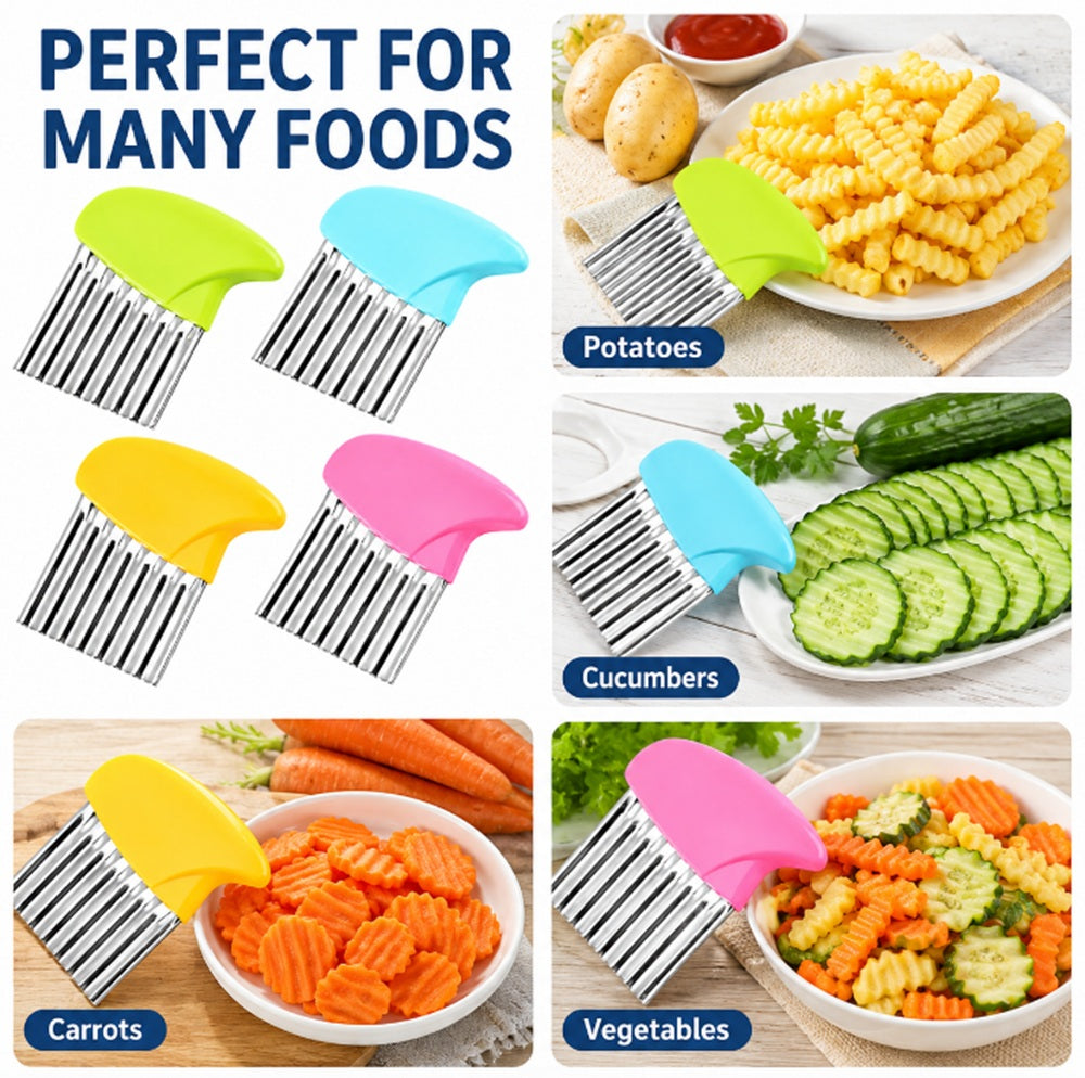4-Pack Stainless Steel Crinkle Cutter Set | TIKA