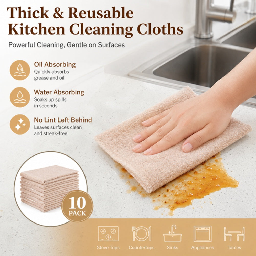 10-Pack Natural Luffa Dishcloths | TIKA