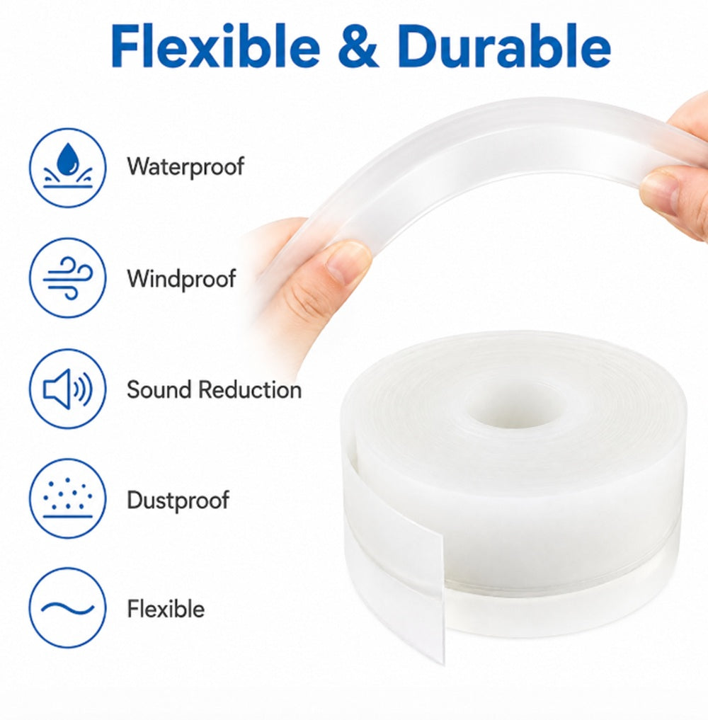5m Silicone Door & Window Weather Seal Strip | TIKA