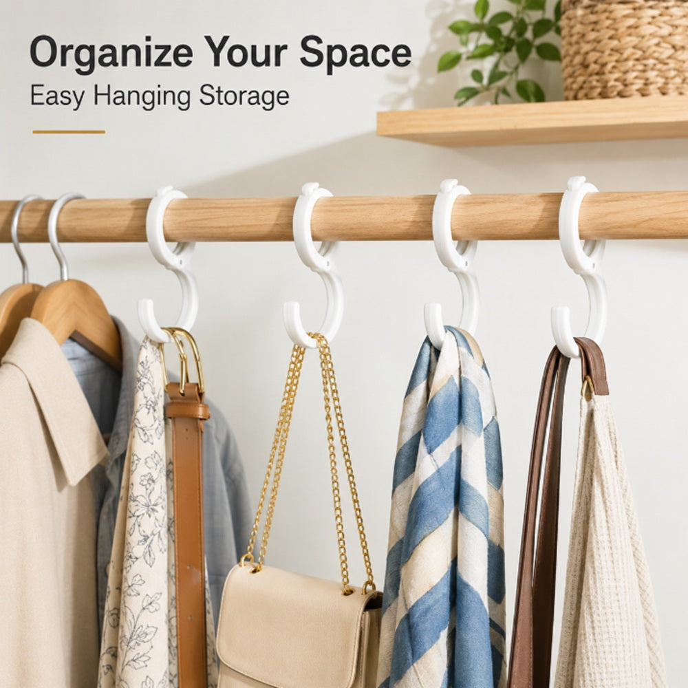 10-Pack Table Edge Clip Hooks for Desks & Shelves | TIKA