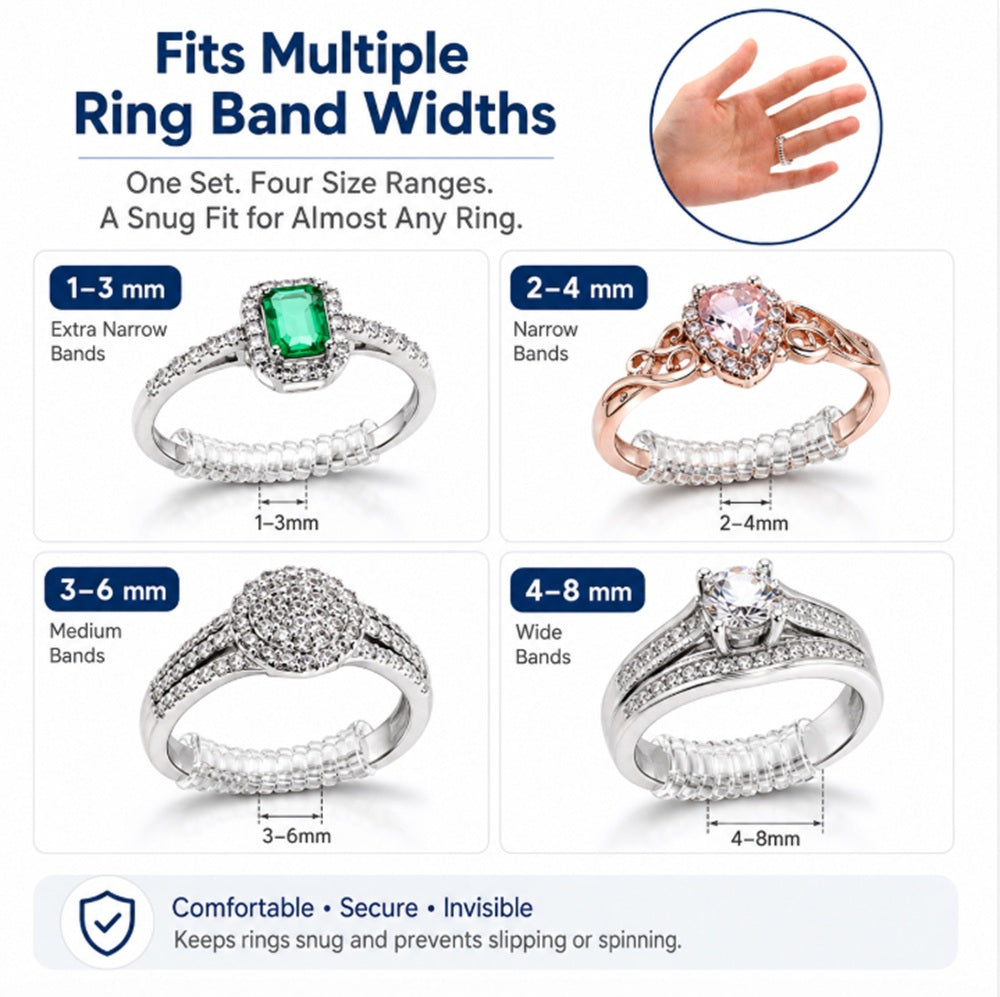 4-Piece Clear Ring Size Adjusters | TIKA