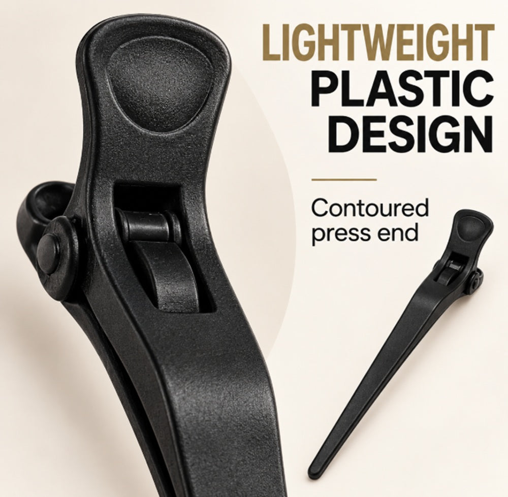 10-Pack Non-Slip Croc Hair Sectioning Clips | TIKA
