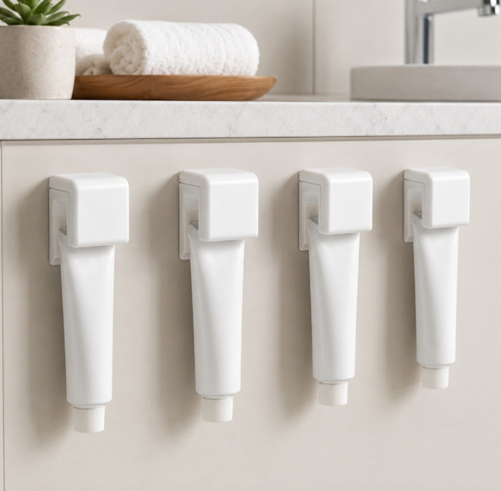 4-Pack Wall-Mount Toothpaste Tube Squeezer Clips | TIKA