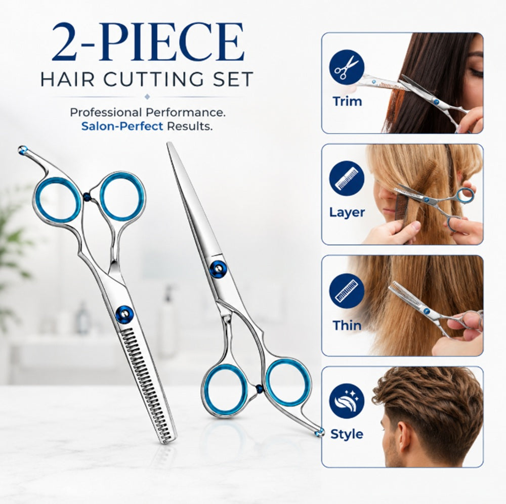 Hair Cutting Scissors & Thinning Shears Set | TIKA