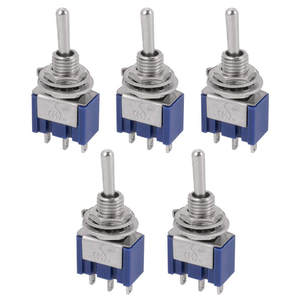 5-Pack Mini SPDT ON-OFF-ON Toggle Switches | TIKA