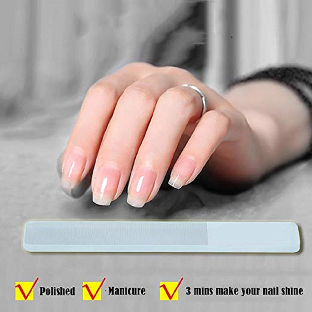 2-Pack Crystal Glass Nail Files with Case | TIKA