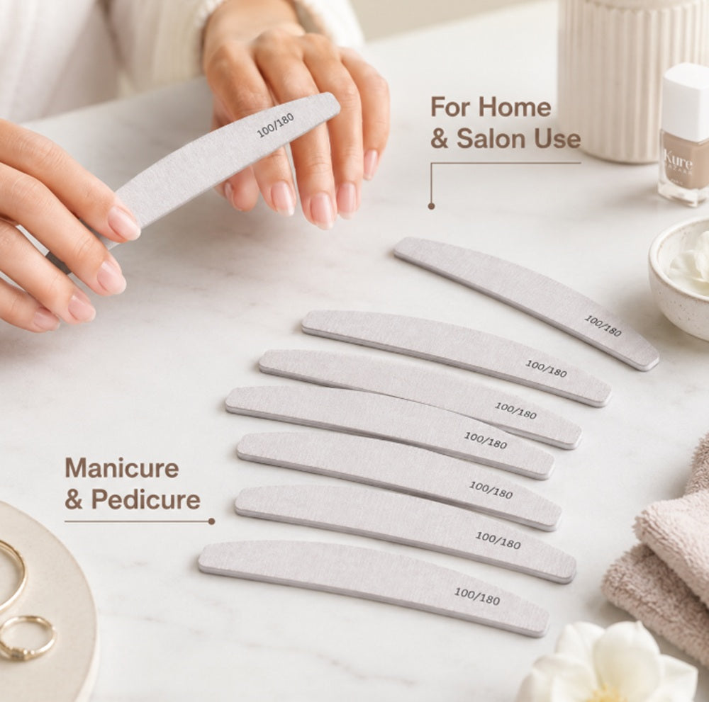 10-Pack Dual-Sided Nail Files, 100/180 Grit | TIKA